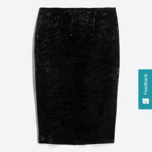 Vince Camuto Black Velvet Pencil Skirt XL